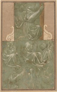 Studi di San Francesco in ginocchio e altre figure da Florentine School