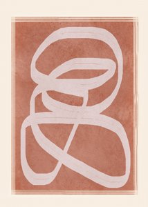 Anelli astratti in terracotta da Flow Line