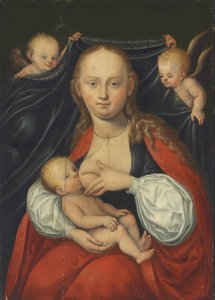 La Vergine e il Bambino con due angeli