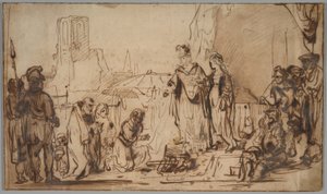 Scipione Restituisce la Sposa Spagnola alla Sua Famiglia da Follower of Rembrandt van Rijn
