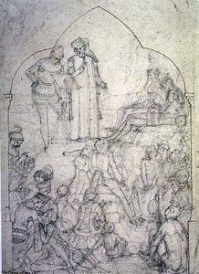 Chaucer alla corte di Edoardo III - Studio, 1845
