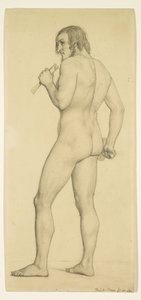 Maschio - Nudo accademico Studio in posa come scultore da Ford Madox Brown
