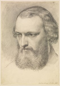 Ritratto: studio della testa di Daniel Casey (vista di tre quarti) da Ford Madox Brown
