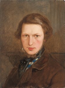 Autoritratto in un cappotto marrone da Ford Madox Brown