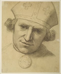 Lo spirito di giustizia - Studio per il capo di un vescovo da Ford Madox Brown