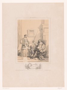 Padre mostra il fioretto al figlio piccolo da Fortuné Ferogio