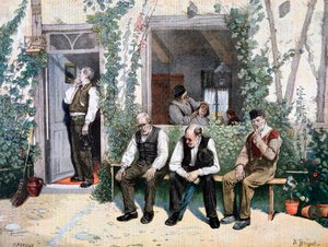 Dal barbiere, 1895 da Fortuné Méaulle