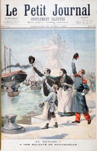 Addio!!, soldati francesi in viaggio verso il Madagascar, 1895 da Fortuné Méaulle