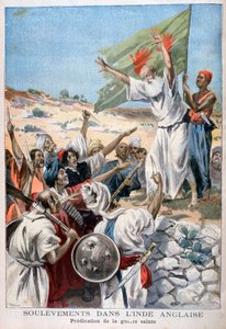 Predicazione della Guerra Santa durante una rivolta in India britannica, 1897 da Fortuné Méaulle