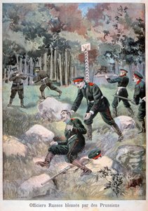 Ufficiale russo ferito dai prussiani, confine russo, 1898 da Fortuné Méaulle