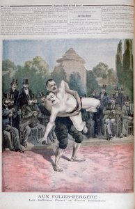 I fratelli Ismaillolo che lottano, Le Folies Bergère, 1895 da Fortuné Méaulle