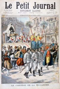 La processione del festival di metà quaresima, 1897