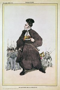 Caricatura del Barone Pasquier come Salvatore della Francia, 1830 da Fortune Delarue