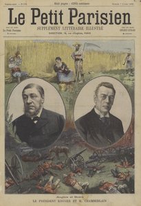 Britannici e boeri: il presidente Kruger del Transvaal e Joseph Chamberlain, Segretario di Stato britannico per le Colonie
