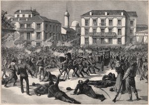 Deportazione della regina Nathalie dalla Serbia da Fortune Louis Meaulle