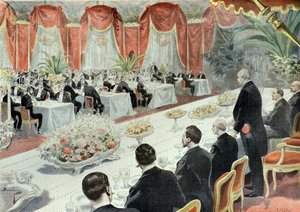 Cena offerta a Felix Faure dai rappresentanti del commercio e dell