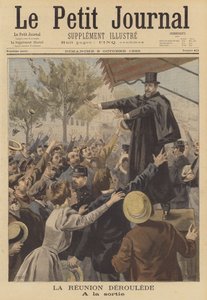 Il politico nazionalista francese Paul Deroulede che tiene un discorso