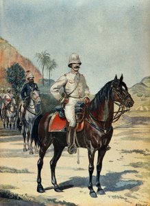 Il generale Joseph Gallieni in Madagascar nel 1899 (Incisione)