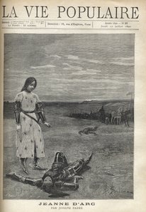 Davanti alla truppa di cavalieri armati, Giovanna d