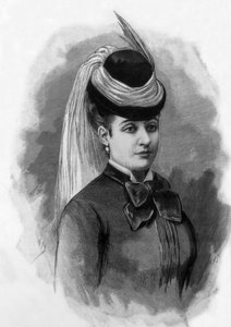Marie Regnault, donna vittima del crimine di rue Montaigne a Parigi nel 1887 (incisione)