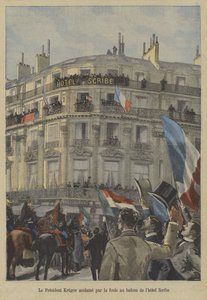 Paul Kruger, ex presidente del Transvaal, sul balcone dell