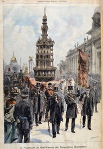 Passeggiata del capolavoro dei Compagni Falegnami, inciso da Fortuné Louis Méaulle (1844-1916), fine XIX secolo (litografia a colori) da Fortune Louis Meaulle