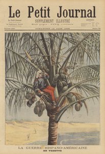 La guerra ispano-americana: una vedetta spagnola su una palma di cocco da Fortune Louis Meaulle