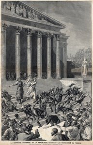 Suffragio Universale e la Repubblica che scaccia i mercanti dal Tempio - allegoria sul seguito dell