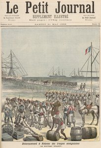 Sbarco delle truppe senegalesi al nuovo molo di Cotonou, da 