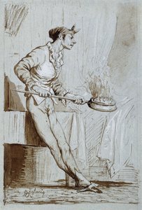 Serva con uno scaldaletto da Fortuny y Carbó