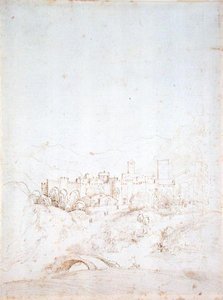 Una città collinare italiana (recto) da Fra Bartolomeo