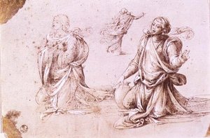 Tre studi di figure femminili per La donna di Samaria da Fra Bartolomeo