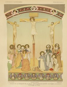 La Crocifissione di Gesù Cristo, affresco nel convento di San Marco, Firenze (cromolitografia)