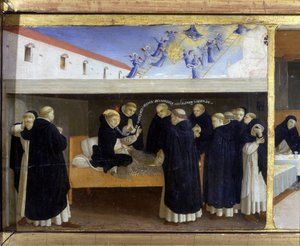 La morte di Santa Domenica (1221) - la parte inferiore (la predella) della 