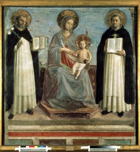 Vergine con il bambino e i santi Domenico di Guzman e Tommaso d