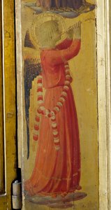 Angelo che suona una tromba (dettaglio) da Fra  Angelico