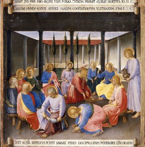 Lavanda dei piedi. Vita di Cristo, Armadio degli Argenti da Fra  Angelico
