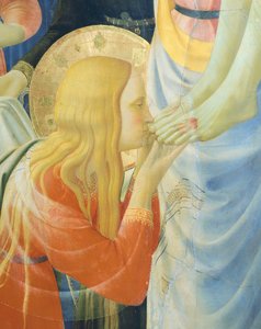 Maria Maddalena che bacia i piedi di Gesù, (dettaglio) da Fra (c.1387 1455) Angelico