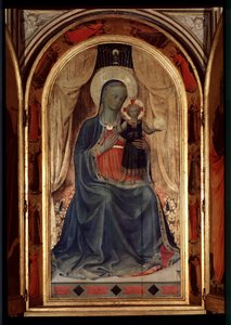 Tabernacolo dei Linaioli: Vergine con bambino da Fra  Angelico
