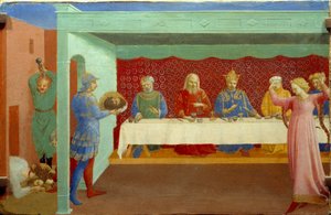 La decollazione di San Giovanni Battista al banchetto di Erode Antipa da Fra  Angelico