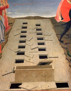 Le tombe aperte, dettaglio del Giudizio Universale da Fra  Angelico