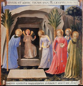 Le tre Marie al sepolcro, Vita di Cristo, Armadio degli Argenti da Fra  Angelico