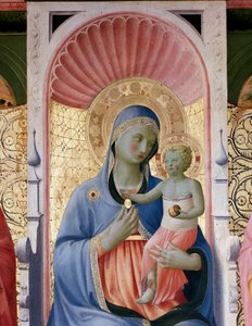 Vergine con bambino (dettaglio) da Fra  Angelico