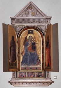 Vergine con bambino. Tabernacolo aperto dei Linaioli da Fra  Angelico
