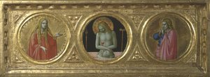 Cristo come Uomo dei Dolori affiancato da Santa Maria Maddalena e San Giovanni Evangelista