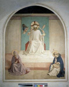 Cristo deriso con la Vergine e San Girolamo. Affresco di Guido di Pietro da Fra Angelico