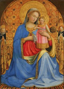 Tedesco: Maria mit dem Kind und Heiligen Madonna con Bambino da Fra Angelico