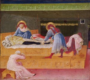 I santi Cosma e Damiano guariscono Giustino da Fra Angelico
