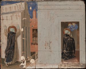 La visione di Papa Innocenzo III; Santi Pietro e Paolo appaiono a San Domenico da Fra Angelico