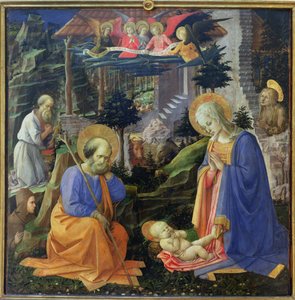 Adorazione del Bambino con SS. Ilario, Girolamo, Maria Maddalena e Angeli